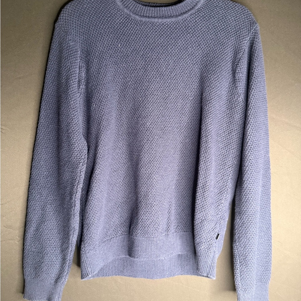 GAP Men's Textured Gray Crewneck Sweater